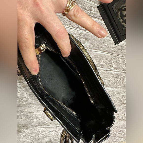 COACH Mini Swagger Gold Metallic Crossbody - Picture 8 of 15